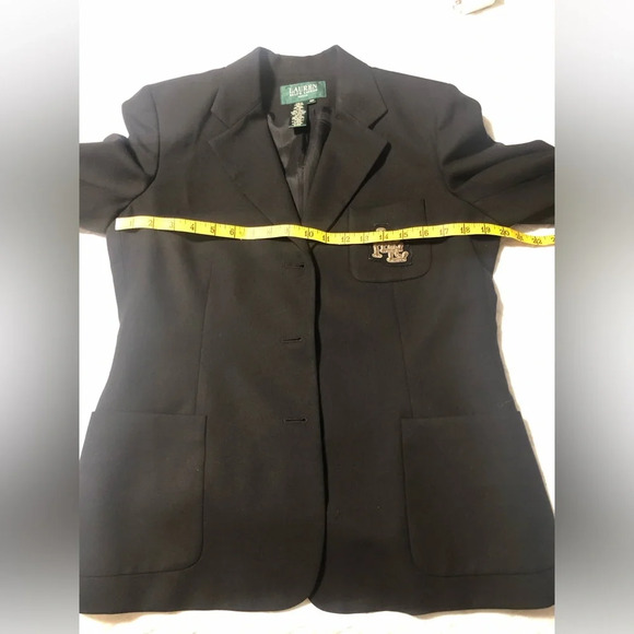 RARE Vintage Lauren Ralph Lauren Wool Blazer with Crest - Picture 10 of 12